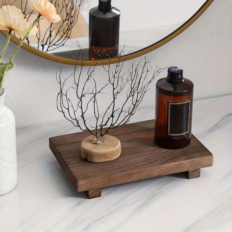 Travertine Tray Oval - 1 Buah Rak Kayu untuk Kamar