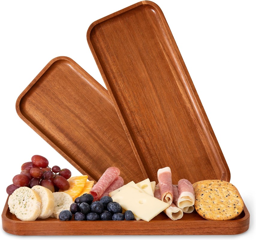 5pcs Set Nampan Sajian Kayu Ak - Travertine Tray Oval ulasan dan harga