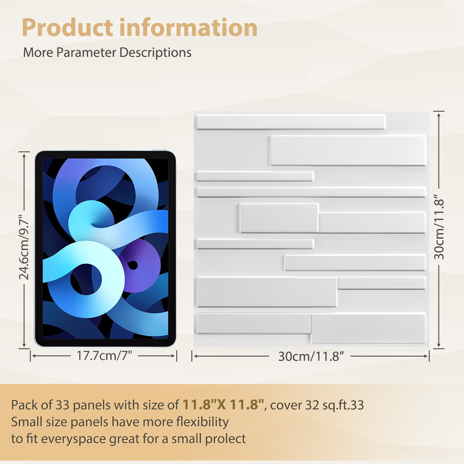 Panel dinding bertekstur 3D KU - Wall Panel 3D Texture ulasan dan harga