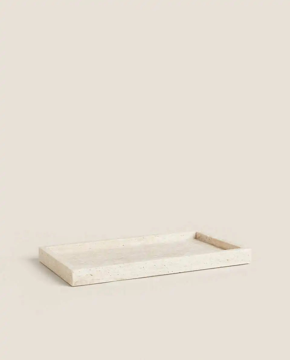 Nampan Travertine kuning gaya  - Travertine Tray Oval ulasan dan harga