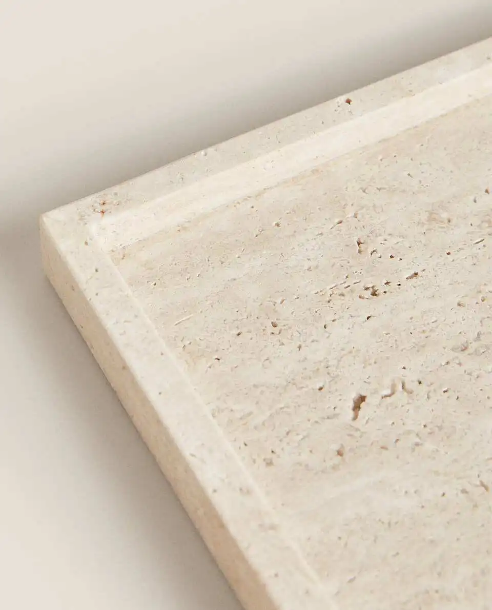 Nampan Travertine kuning gaya  - Travertine Tray Oval ulasan dan harga