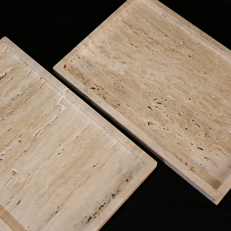 30X20X1.8Cm Marmer Alam Beige  - Travertine Tray Oval ulasan dan harga