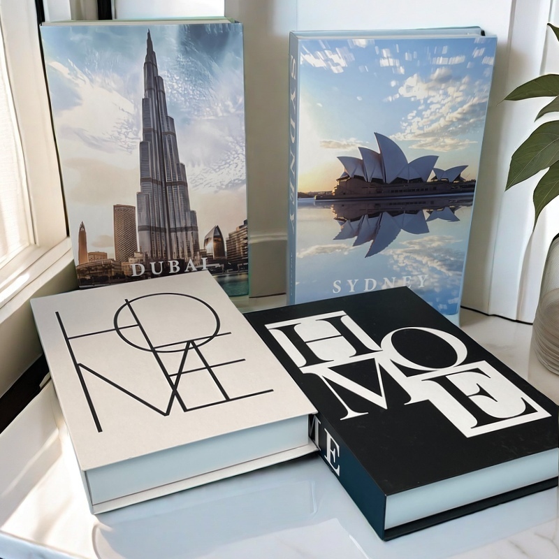 Kotak penyimpanan buku palsu m - Interior Design New York ulasan dan harga