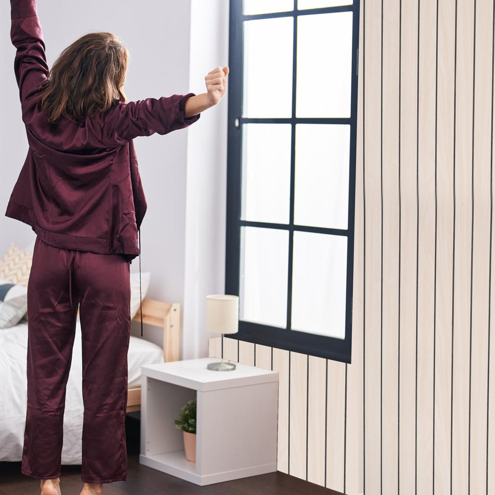Panel Dinding Slat 300x40cm Wa - Wall Panel 3D Texture ulasan dan harga