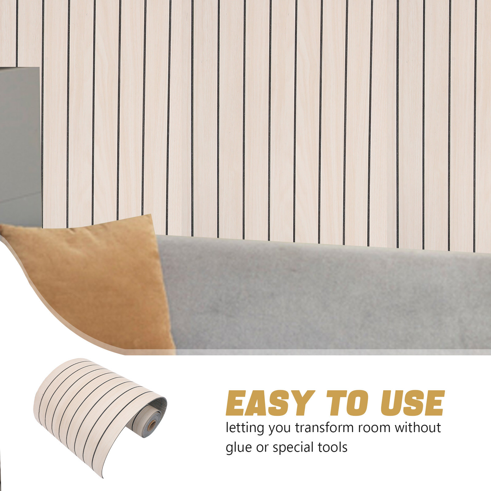 Panel Dinding Slat 300x40cm Wa - Wall Panel 3D Texture ulasan dan harga