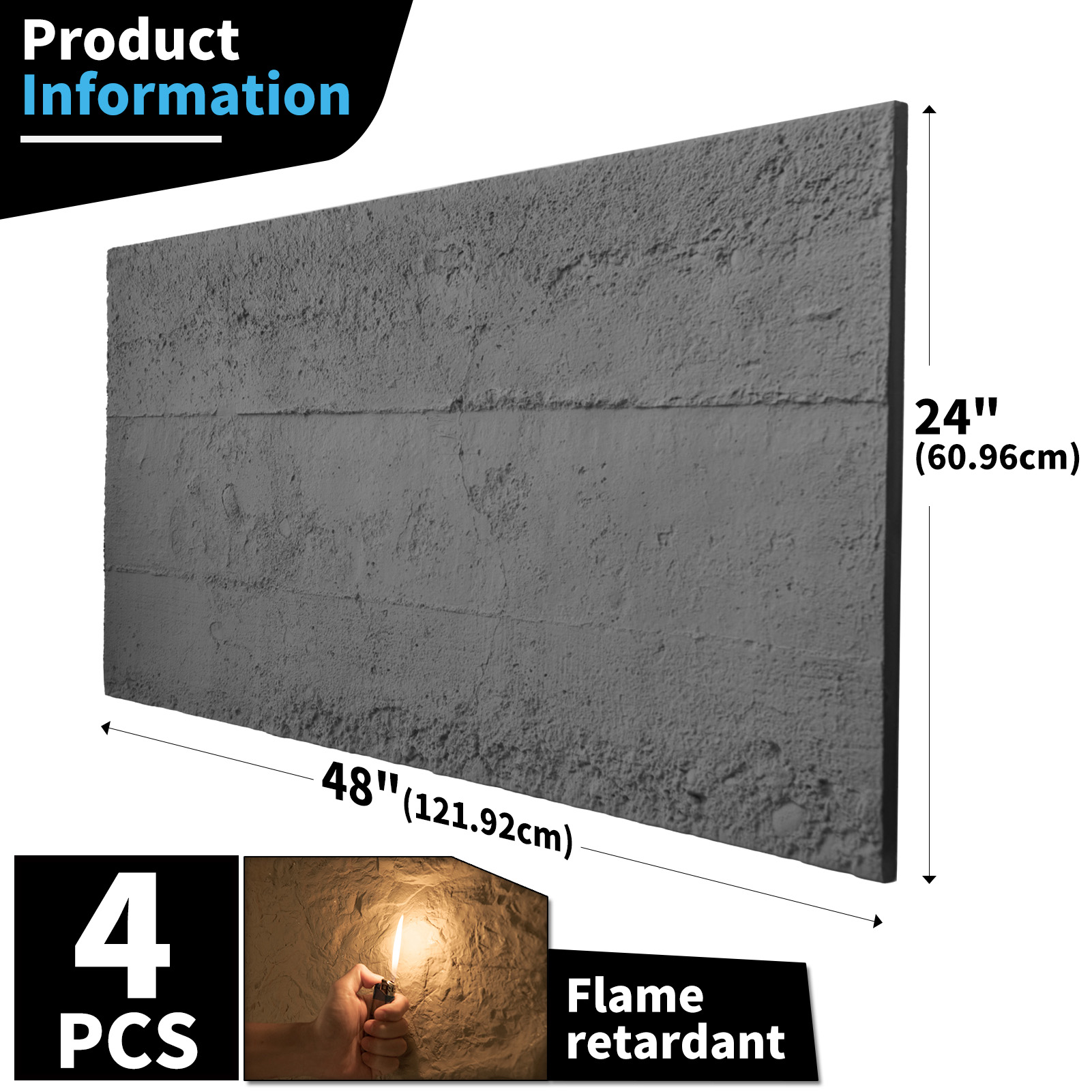 Art3d panel dinding 3D, 4 buah - Wall Panel 3D Texture ulasan dan harga