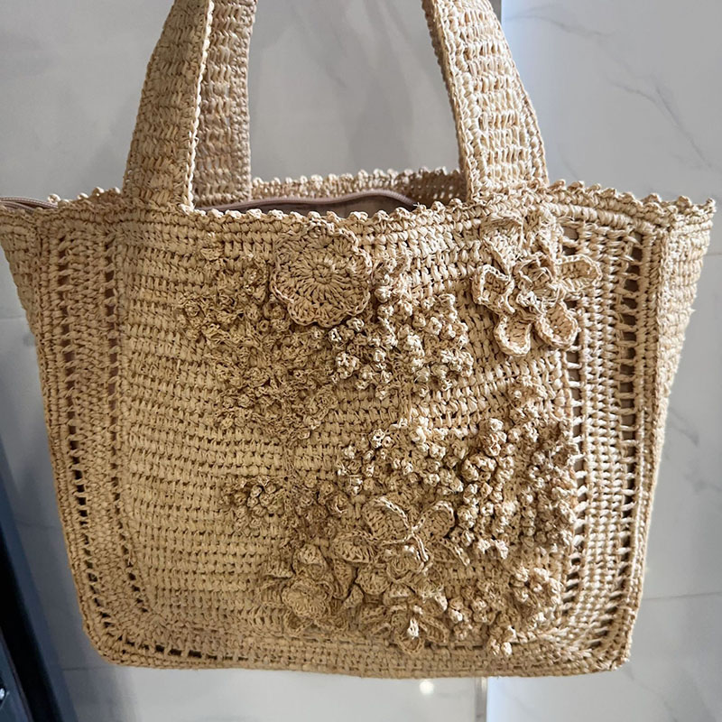 Tas Tote Anyaman Bunga Musim P - Interior Design Bali ulasan dan harga
