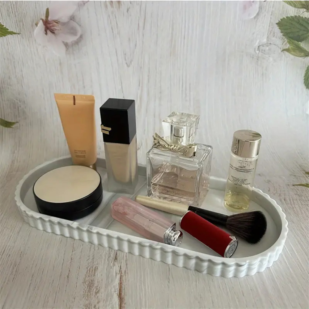 1-Piece Oval Vanity Tray, Namp - Travertine Tray Oval ulasan dan harga