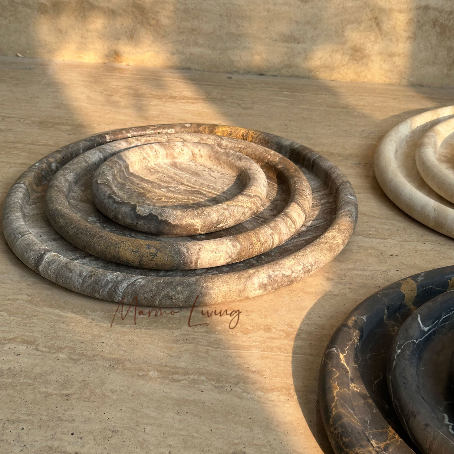 Nampan Batu Alam Wabi Sabi, Ma - Travertine Tray Oval ulasan dan harga