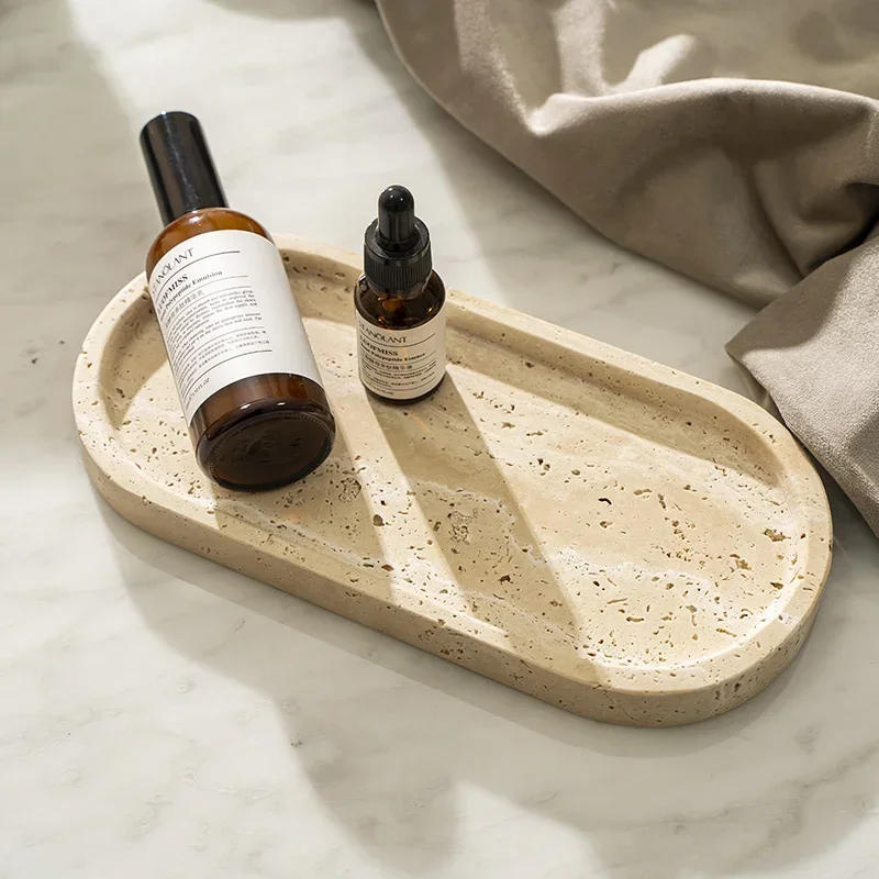 Nampan Batu Travertine Oval un - Travertine Tray Oval ulasan dan harga