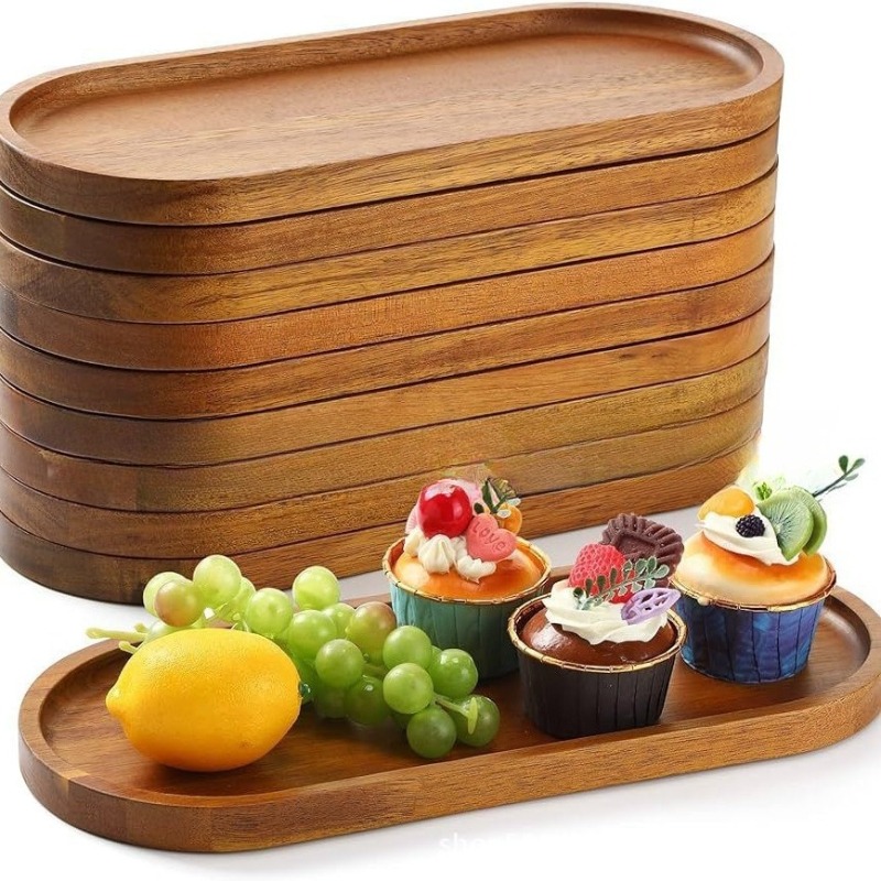 Nampan Sajian Dekoratif Kayu A - Travertine Tray Oval ulasan dan harga