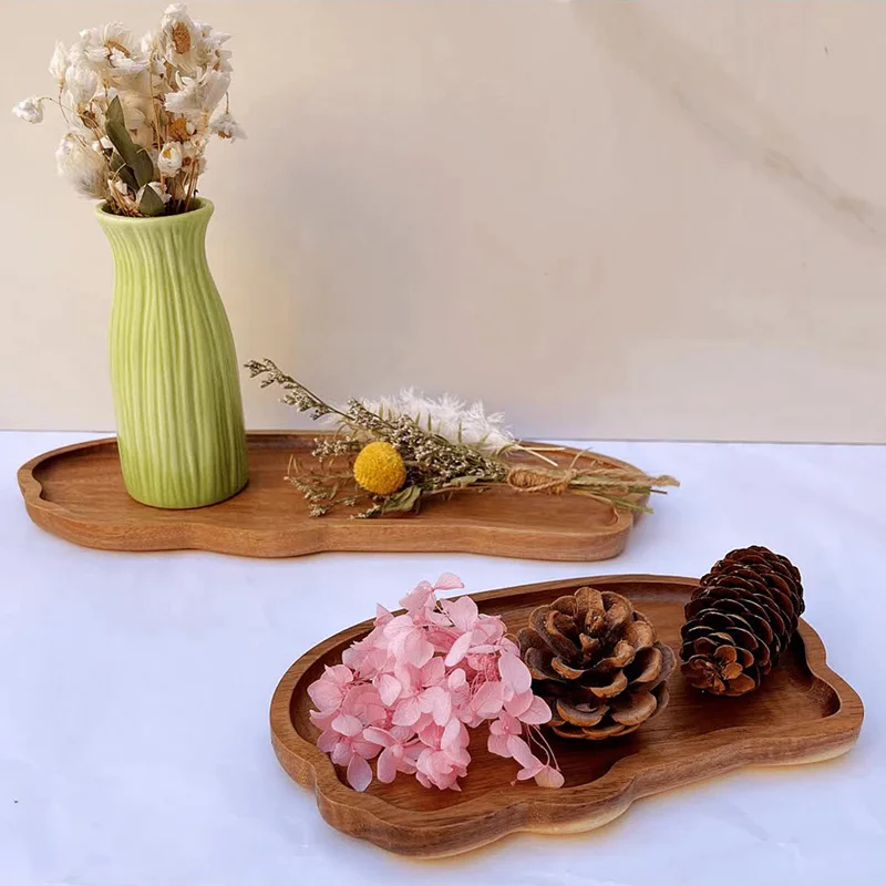 Nampan Kopi Teh Kayu Gaya Jepa - Travertine Tray Oval ulasan dan harga